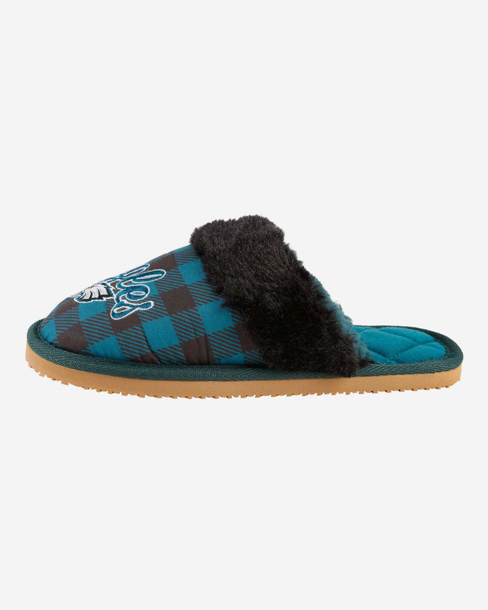 Philadelphia Eagles Womens Plaid Sherpa Mule Slipper FOCO S - FOCO.com