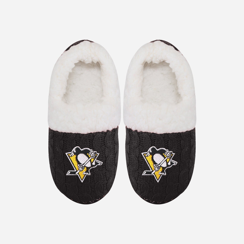 Pittsburgh Penguins Womens Team Color Moccasin Slipper FOCO S - FOCO.com