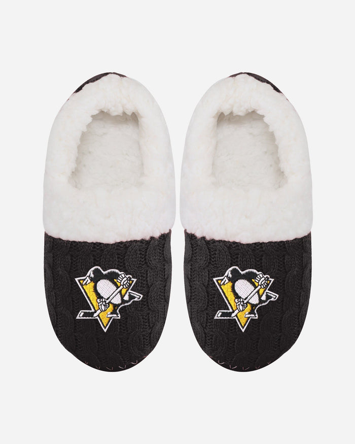 Pittsburgh Penguins Womens Team Color Moccasin Slipper FOCO S - FOCO.com