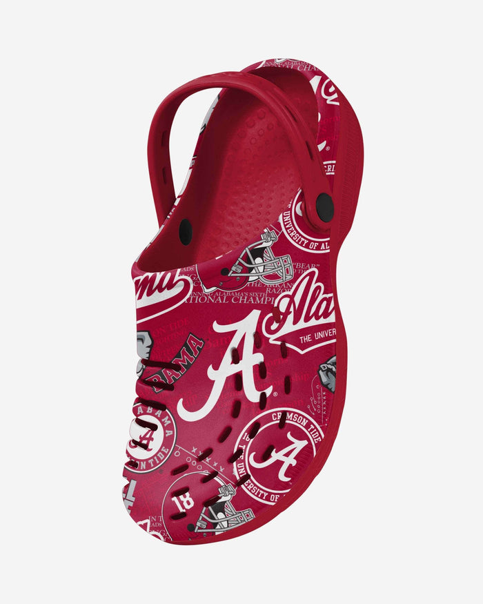 Alabama Crimson Tide Historic Print Clog With Strap FOCO - FOCO.com