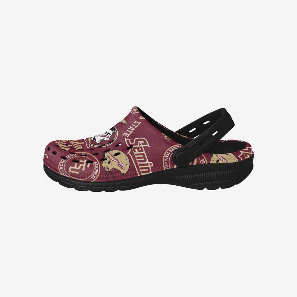 Florida State Seminoles Historic Print Clog With Strap FOCO S - FOCO.com