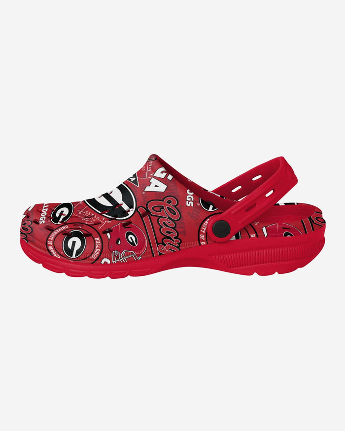 Georgia Bulldogs Historic Print Clog With Strap FOCO S - FOCO.com