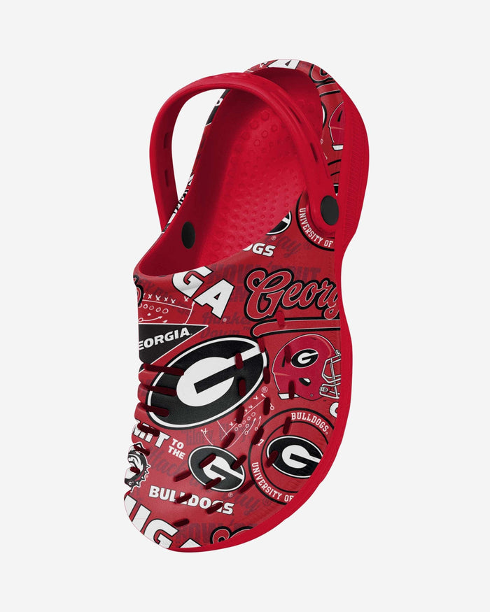 Georgia Bulldogs Historic Print Clog With Strap FOCO - FOCO.com