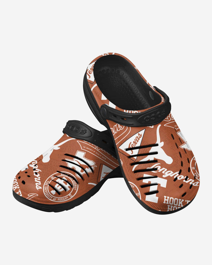 Texas Longhorns Historic Print Clog With Strap FOCO - FOCO.com