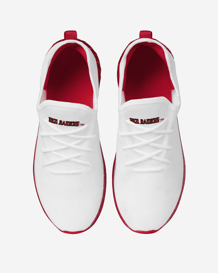 Texas Tech Red Raiders Gradient Midsole White Sneakers FOCO - FOCO.com