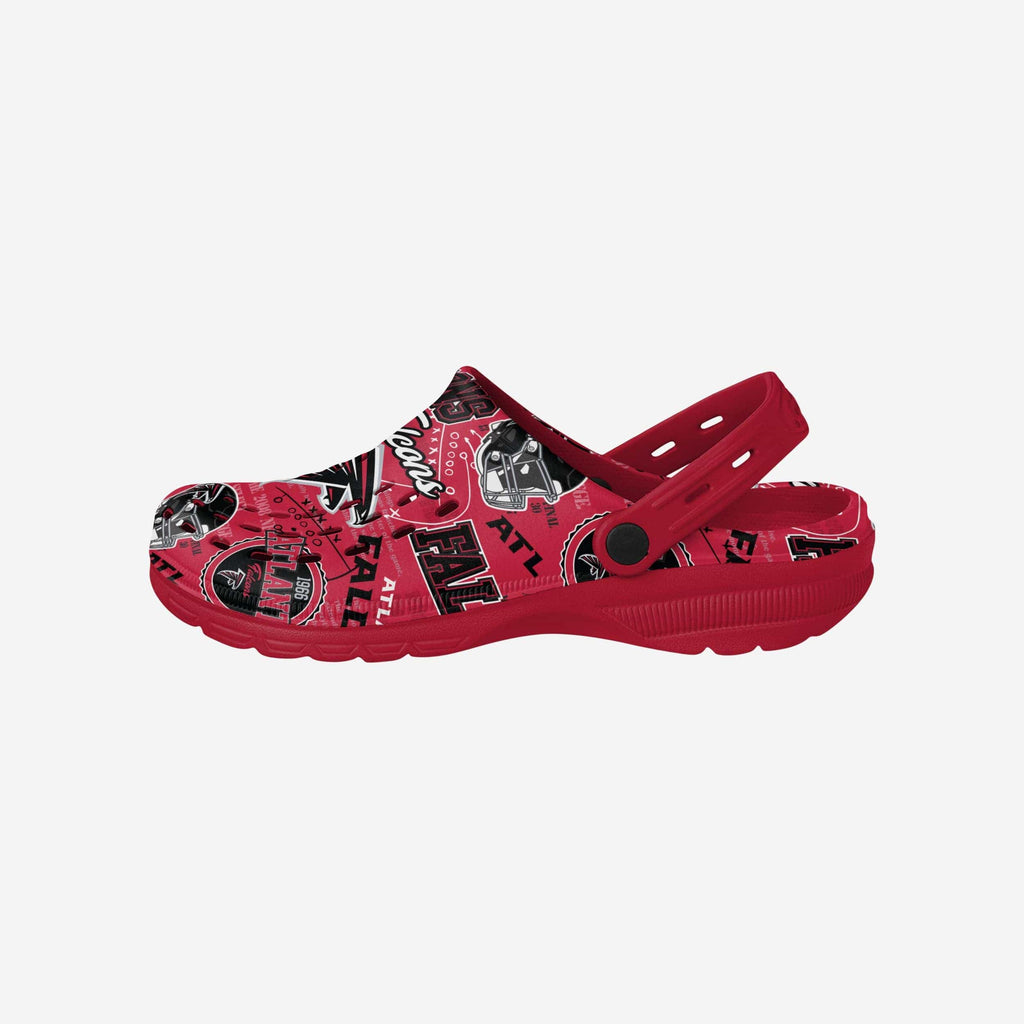 Atlanta Falcons Historic Print Clog With Strap FOCO S - FOCO.com