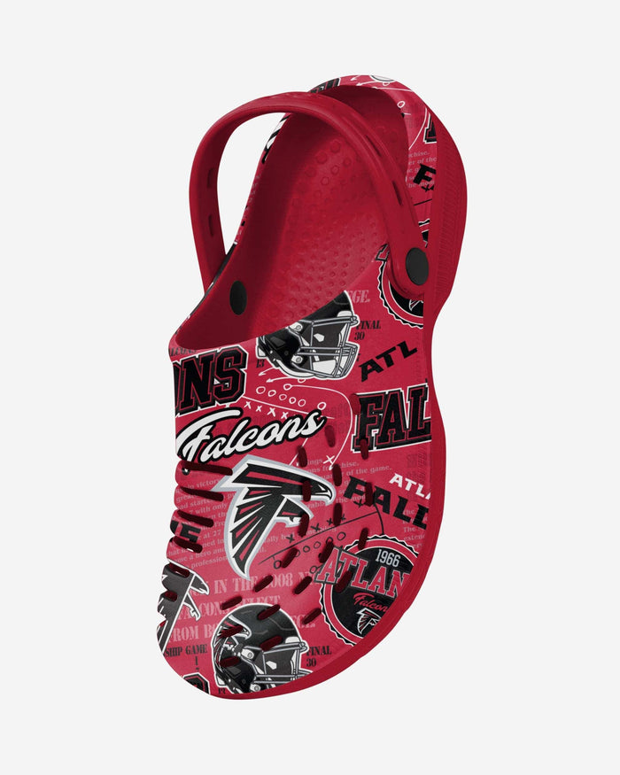 Atlanta Falcons Historic Print Clog With Strap FOCO - FOCO.com