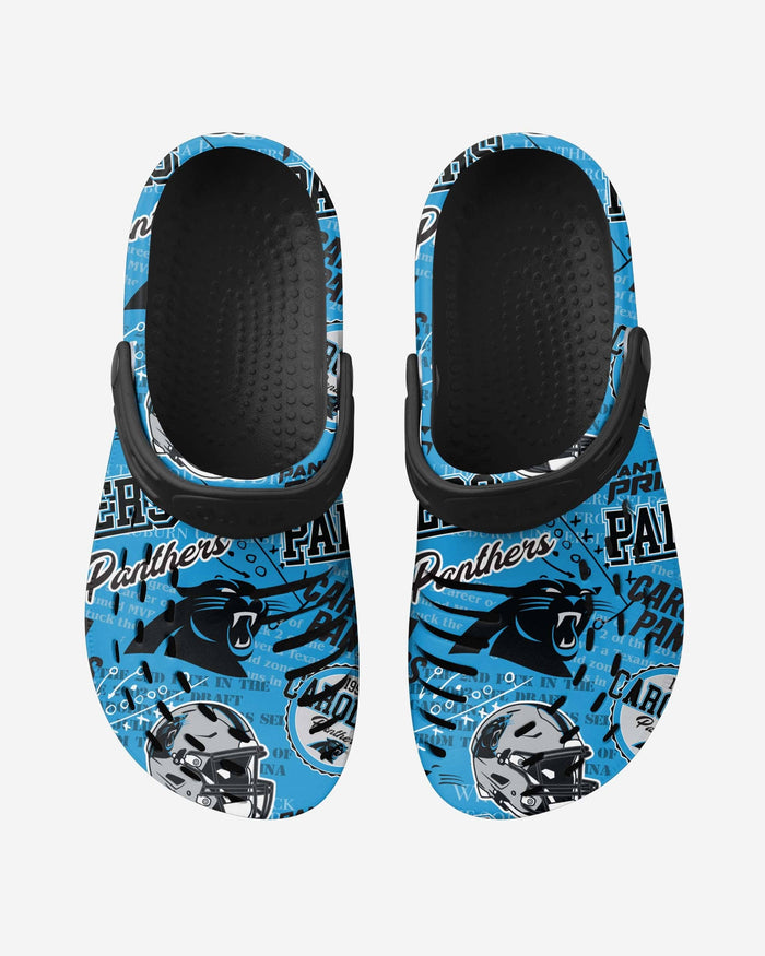 Carolina Panthers Historic Print Clog With Strap FOCO - FOCO.com