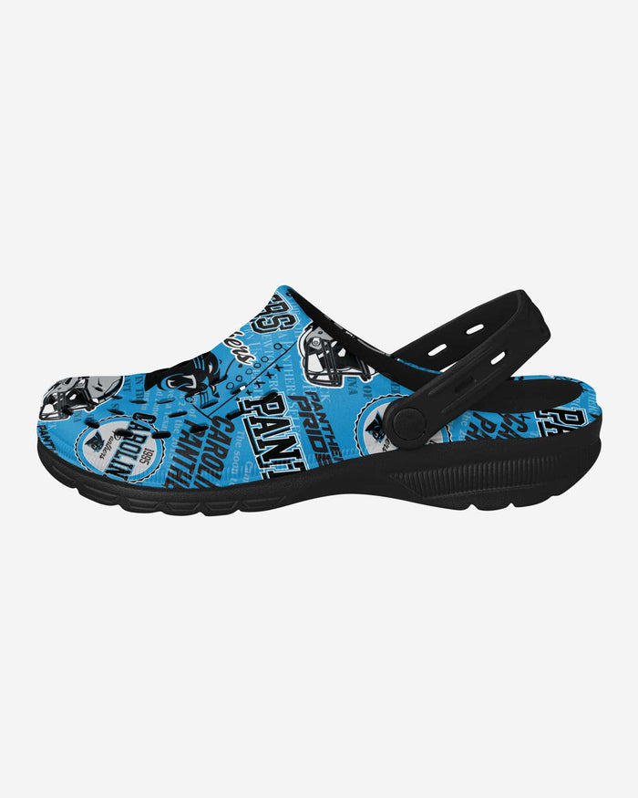 Carolina Panthers Historic Print Clog With Strap FOCO S - FOCO.com