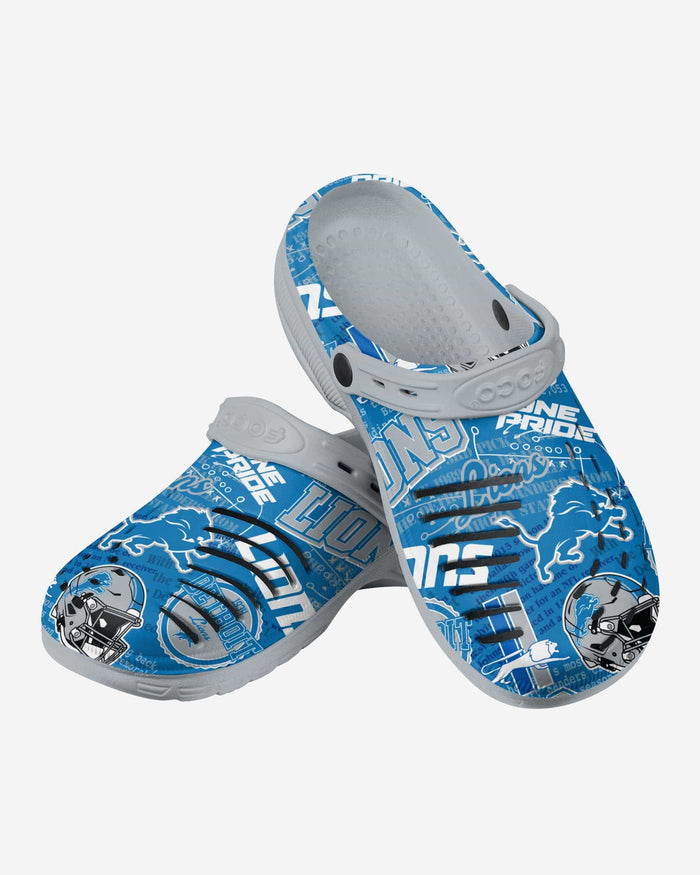 Detroit Lions Historic Print Clog With Strap FOCO - FOCO.com