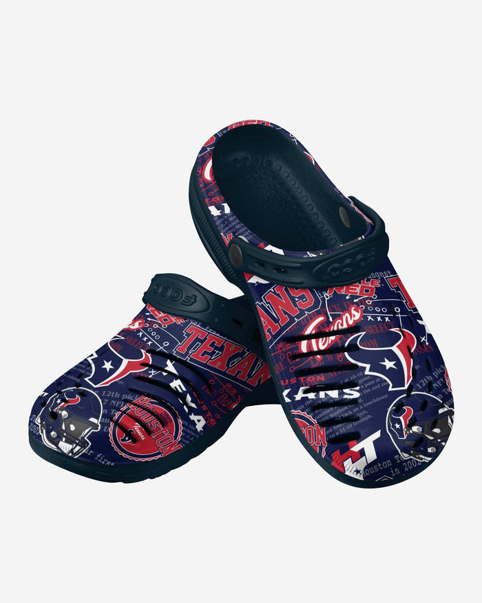 Houston Texans Historic Print Clog With Strap FOCO - FOCO.com