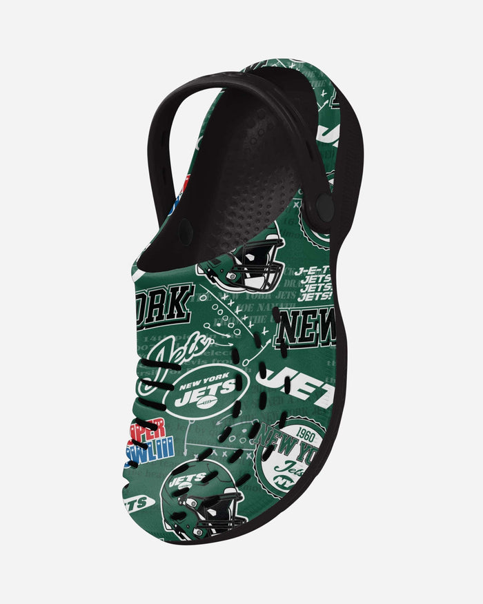 New York Jets Historic Print Clog With Strap FOCO - FOCO.com