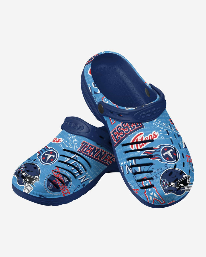 Tennessee Titans Historic Print Clog With Strap FOCO - FOCO.com