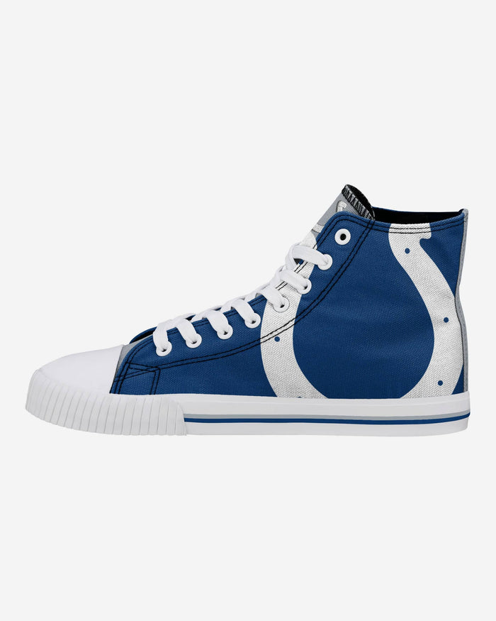 Indianapolis Colts Mens High Top Big Logo Canvas Shoe FOCO 7 - FOCO.com