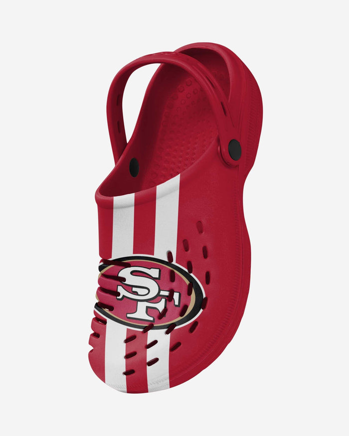 San Francisco 49ers Team Stripe Clog With Strap FOCO - FOCO.com