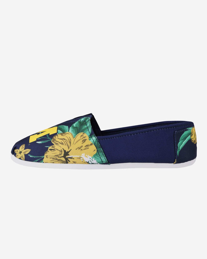 Michigan Wolverines Womens Floral Canvas Shoe FOCO - FOCO.com