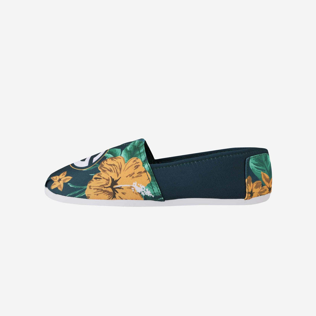 Green Bay Packers Womens Floral Canvas Shoe FOCO S - FOCO.com