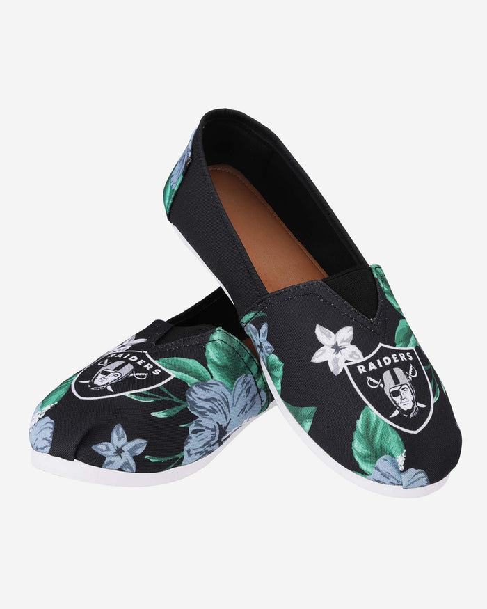 Las Vegas Raiders Womens Floral Canvas Shoe FOCO - FOCO.com