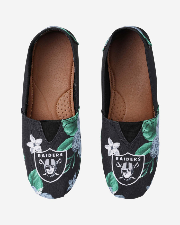 Las Vegas Raiders Womens Floral Canvas Shoe FOCO - FOCO.com