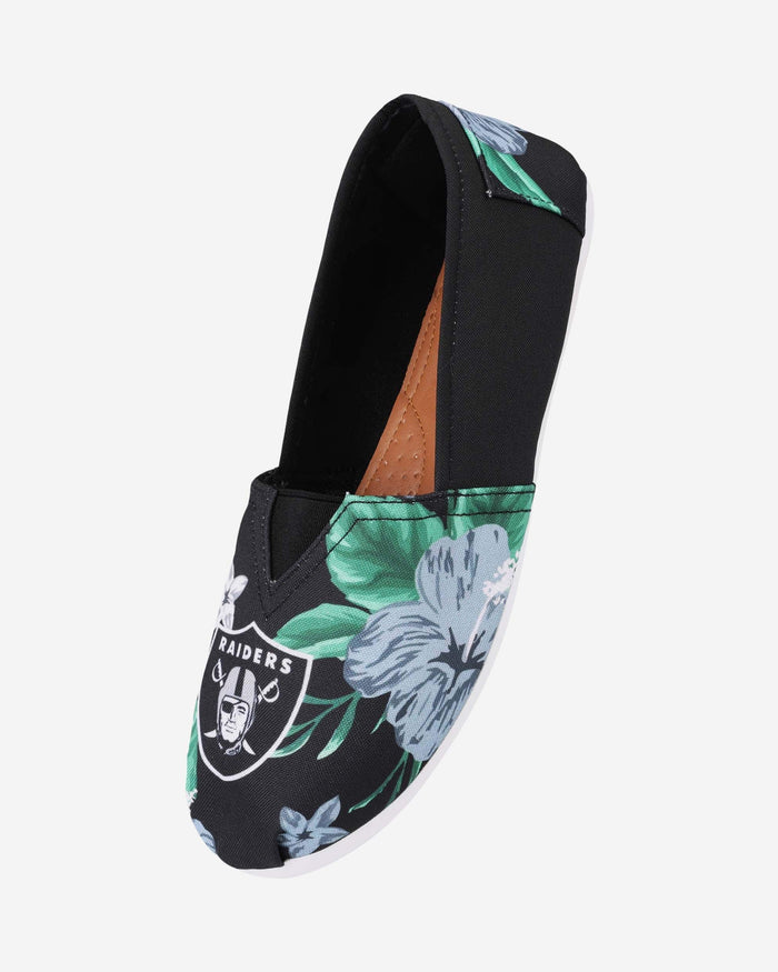 Las Vegas Raiders Womens Floral Canvas Shoe FOCO - FOCO.com