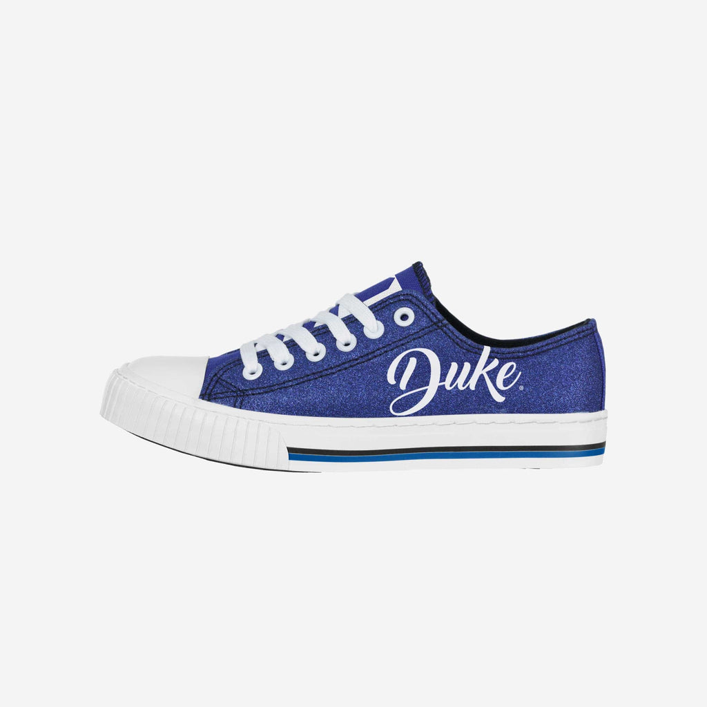 Duke Blue Devils Womens Color Glitter Low Top Canvas Shoes FOCO 7 - FOCO.com