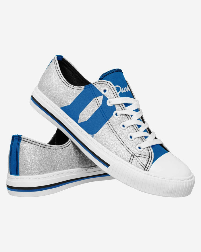 Duke Blue Devils Womens Glitter Low Top Canvas Shoe FOCO - FOCO.com