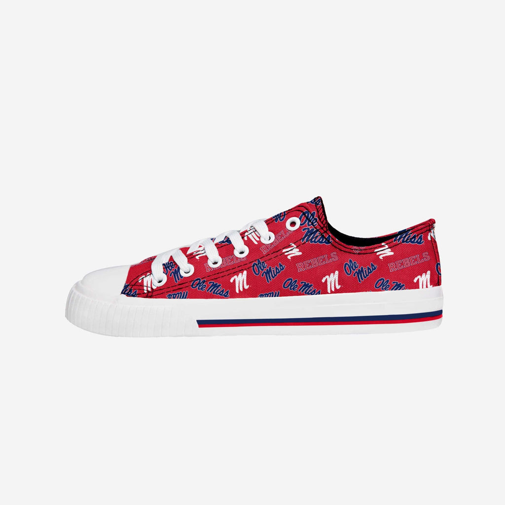 Ole Miss Rebels Womens Original Low Top Repeat Canvas Shoe FOCO 6 - FOCO.com