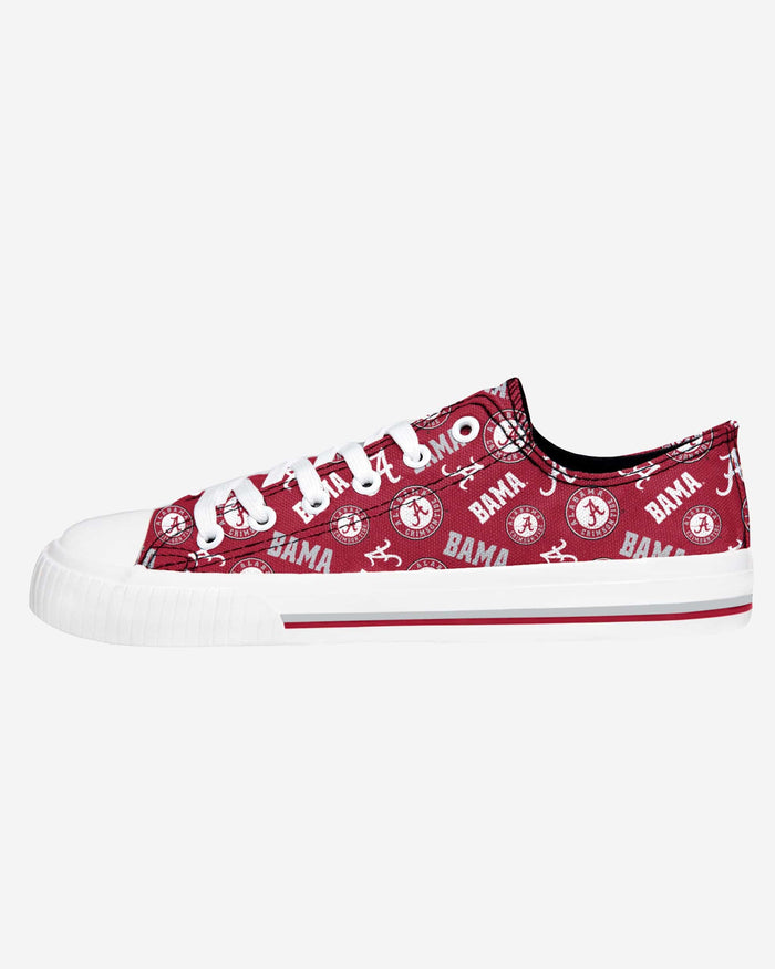 Alabama Crimson Tide Womens Low Top Repeat Print Canvas Shoe FOCO 6 - FOCO.com