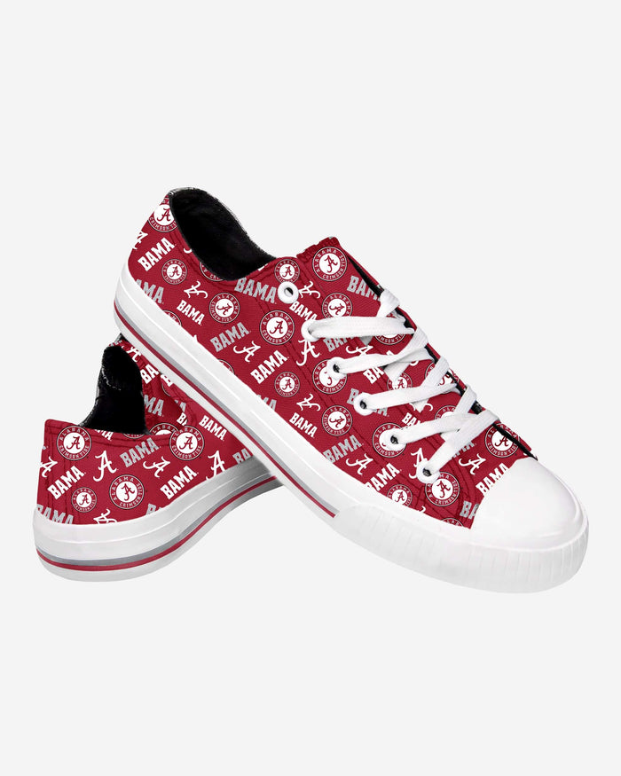 Alabama Crimson Tide Womens Low Top Repeat Print Canvas Shoe FOCO - FOCO.com