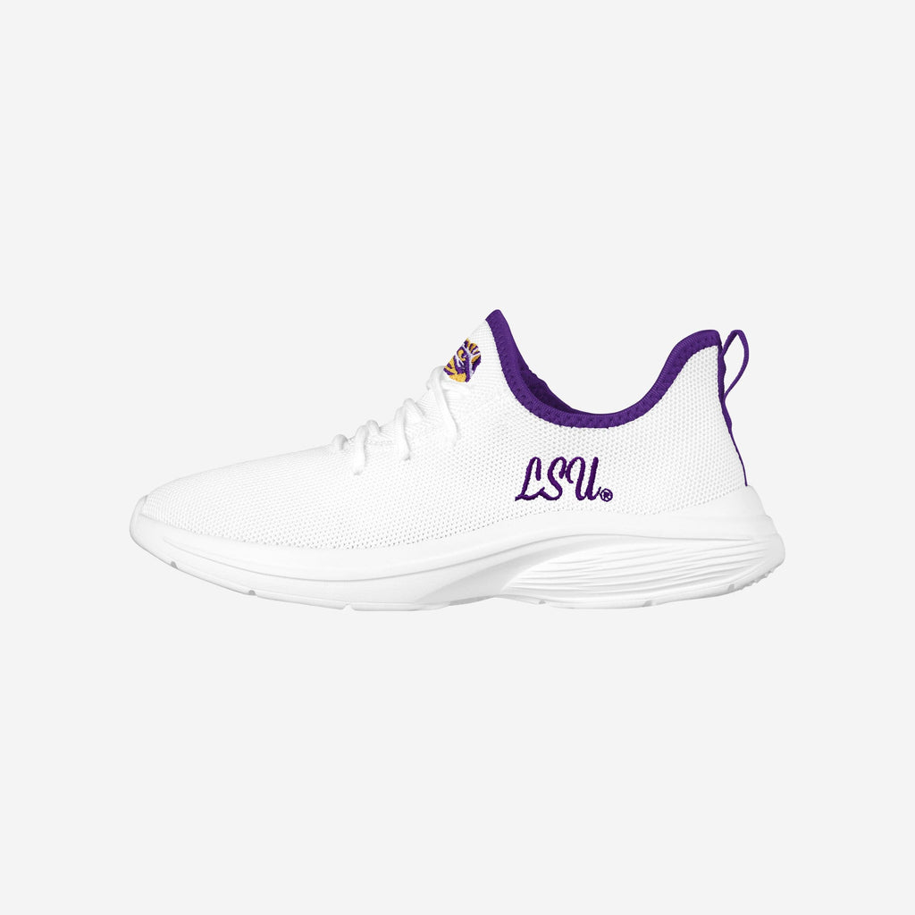 LSU Tigers Womens Midsole White Sneaker FOCO 6 - FOCO.com