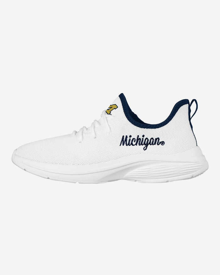 Michigan Wolverines Womens Midsole White Sneaker FOCO 6 - FOCO.com