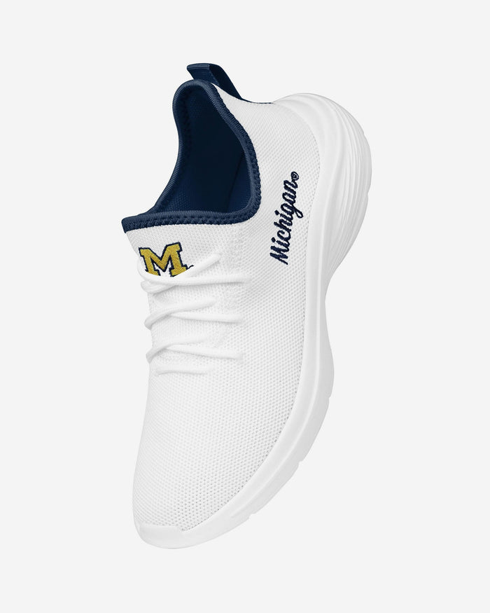 Michigan Wolverines Womens Midsole White Sneaker FOCO - FOCO.com