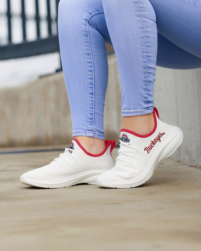 Ohio State Buckeyes Womens Midsole White Sneaker FOCO - FOCO.com