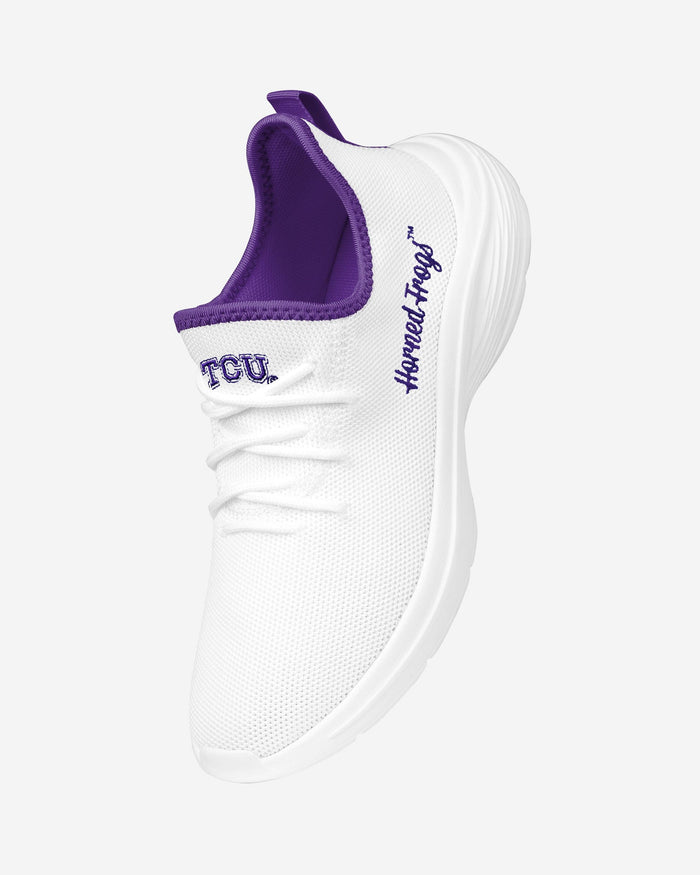 TCU Horned Frogs Womens Midsole White Sneaker FOCO - FOCO.com