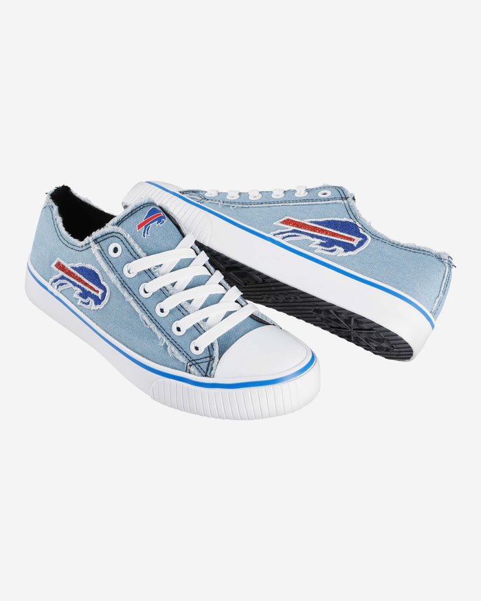 Buffalo Bills Womens Denim Low Top Canvas Shoe FOCO - FOCO.com