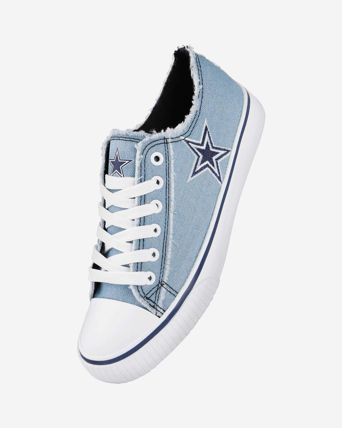 Dallas Cowboys Womens Denim Low Top Canvas Shoe FOCO - FOCO.com