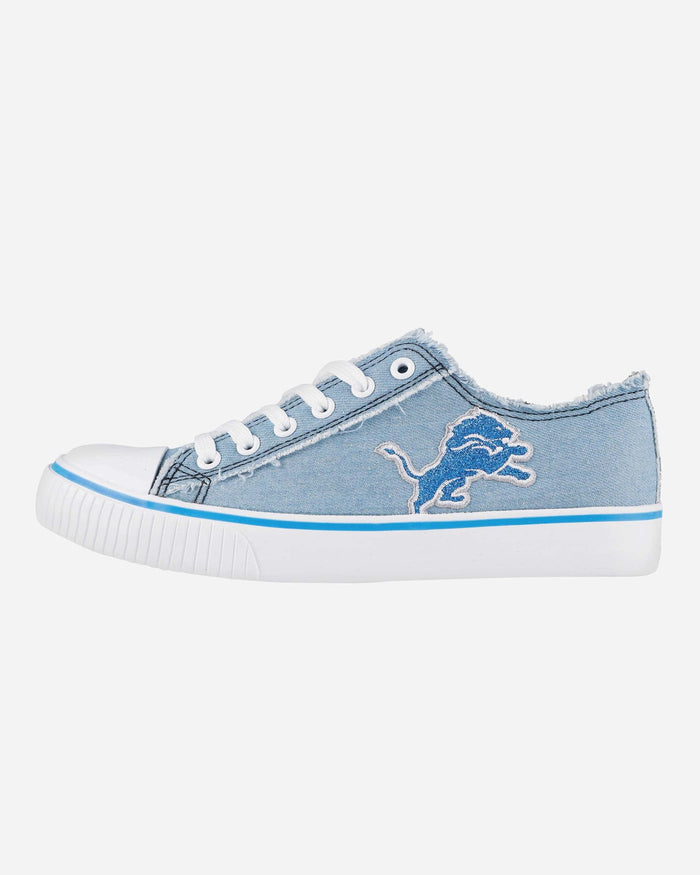 Detroit Lions Womens Denim Low Top Canvas Shoe FOCO 6 - FOCO.com