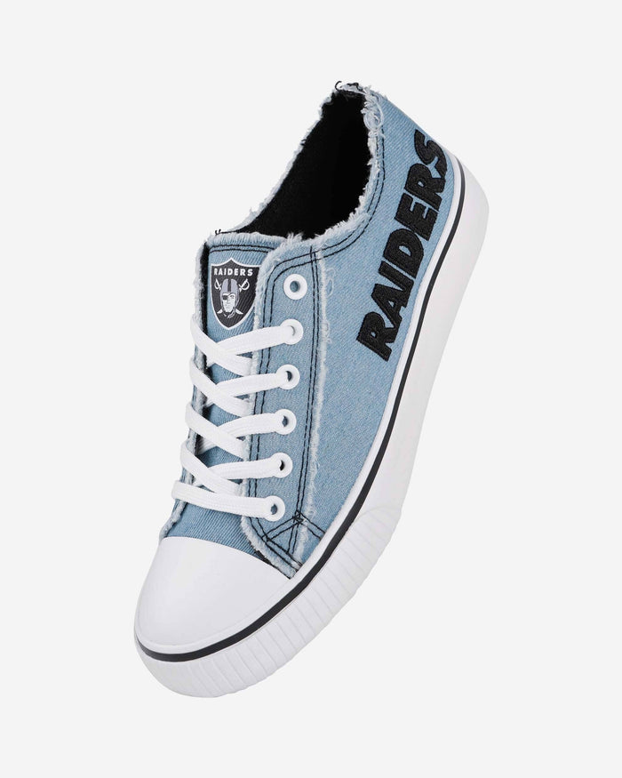 Las Vegas Raiders Womens Denim Low Top Canvas Shoe FOCO - FOCO.com