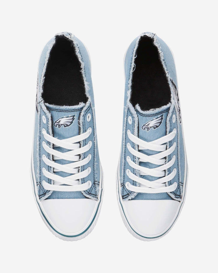 Philadelphia Eagles Womens Denim Low Top Canvas Shoe FOCO - FOCO.com