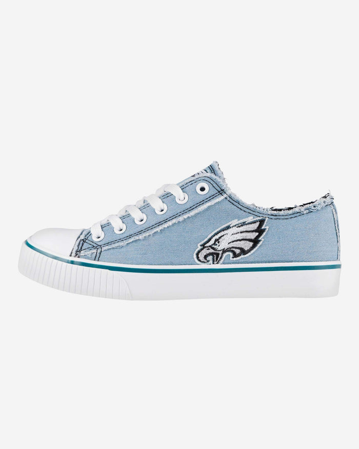 Philadelphia Eagles Womens Denim Low Top Canvas Shoe FOCO 6 - FOCO.com