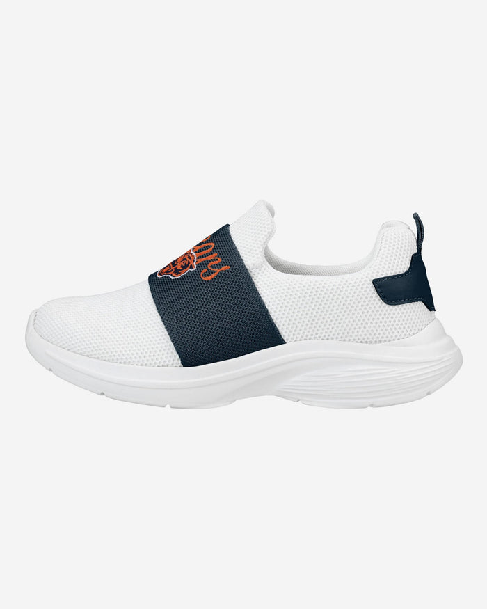 Chicago Bears Womens Script Wordmark White Slip On Sneakers FOCO 6 - FOCO.com