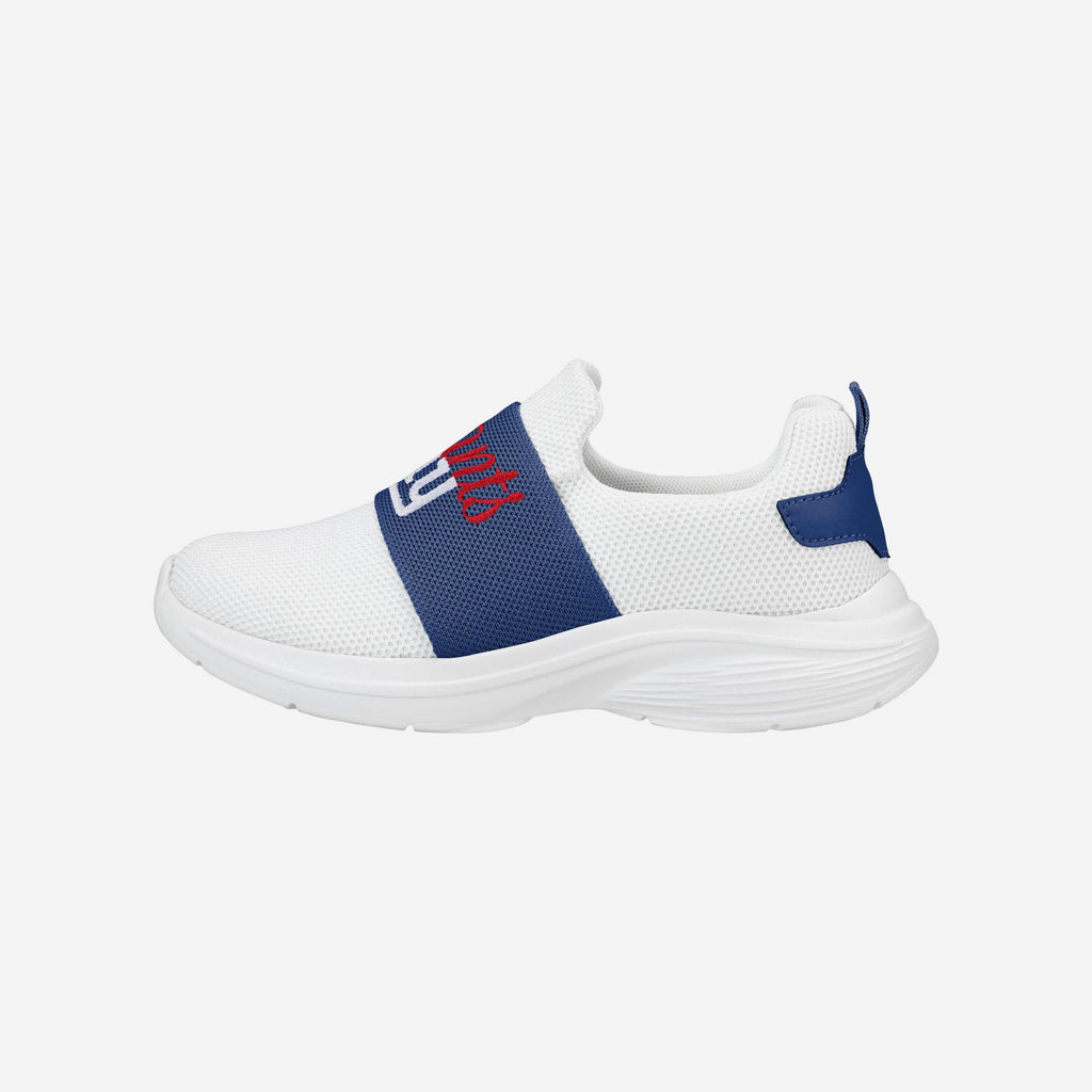 New York Giants Womens Script Wordmark White Slip On Sneakers FOCO 6 - FOCO.com