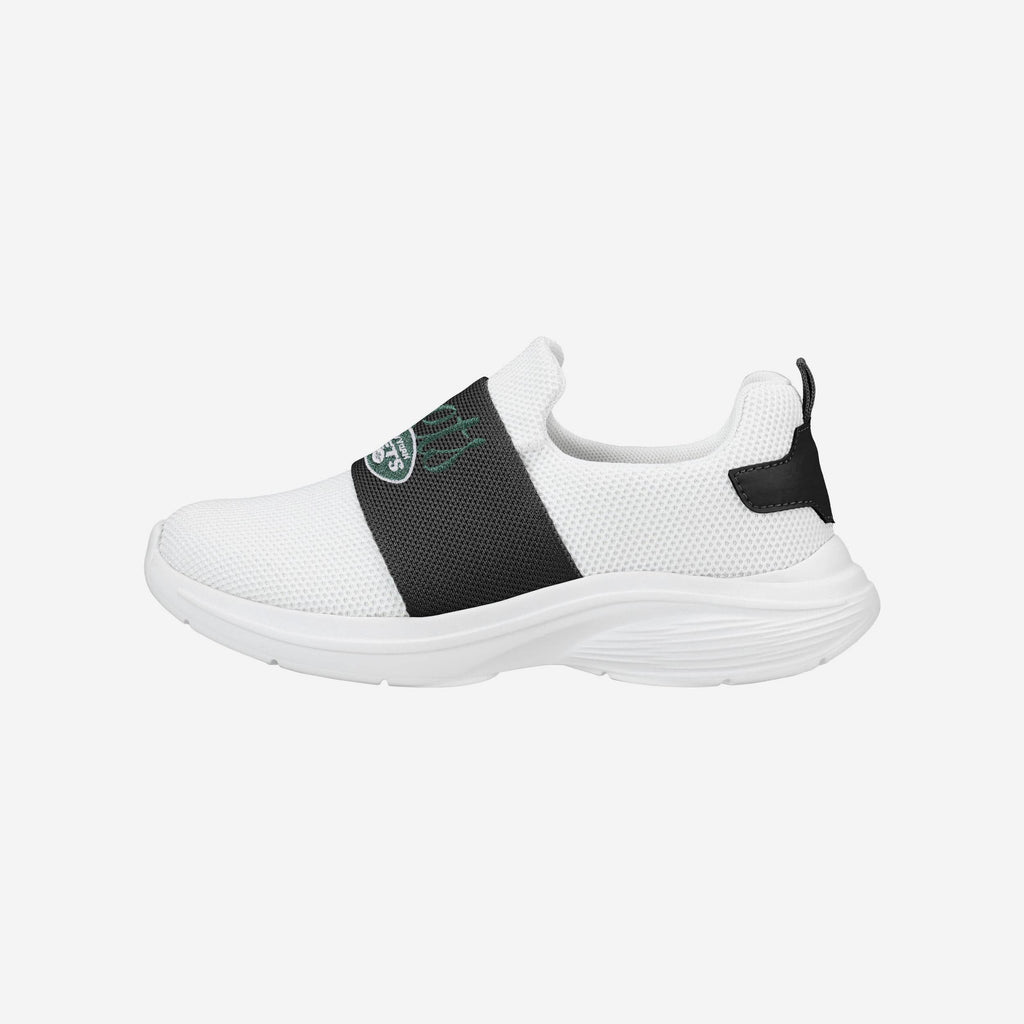 New York Jets Womens Script Wordmark White Slip On Sneakers FOCO 6 - FOCO.com