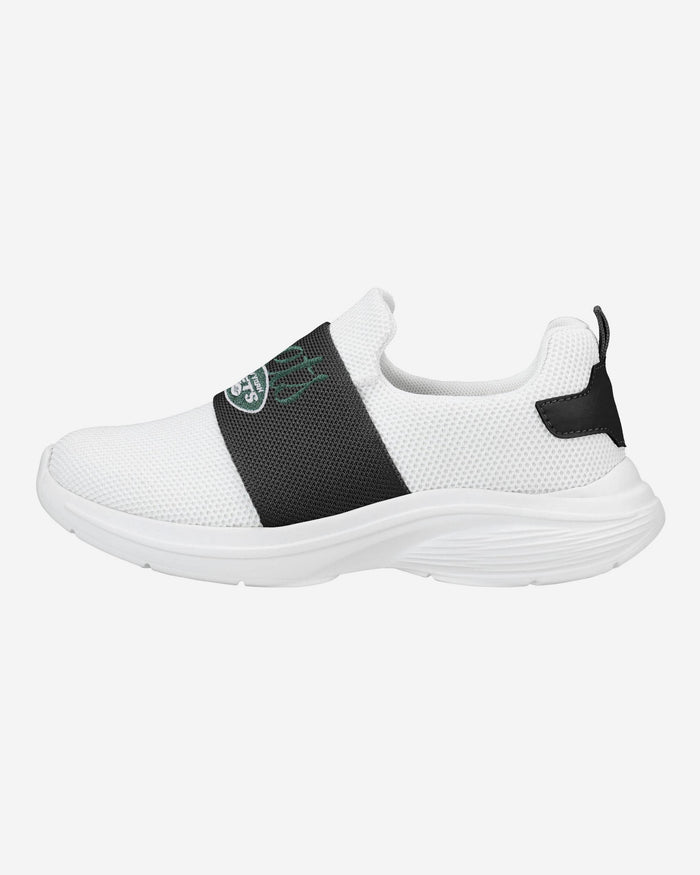 New York Jets Womens Script Wordmark White Slip On Sneakers FOCO 6 - FOCO.com