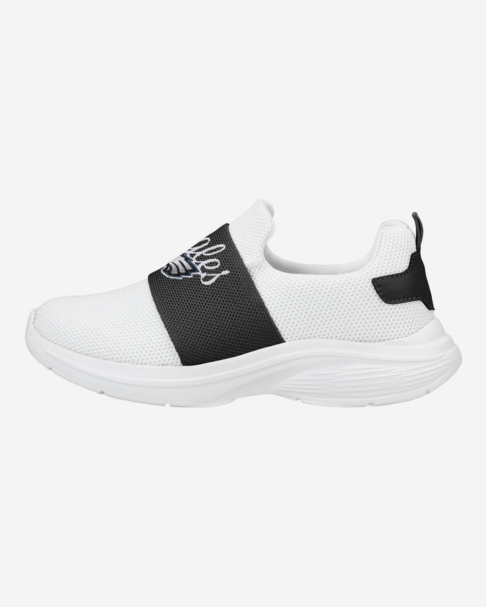 Philadelphia Eagles Womens Script Wordmark White Slip On Sneakers FOCO 6 - FOCO.com