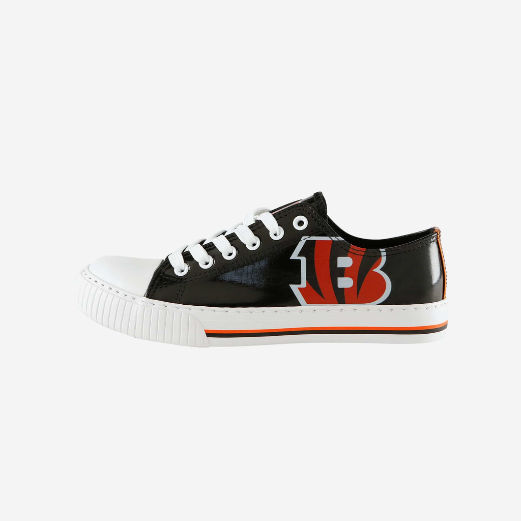 Cincinnati Bengals Womens Team Color Metallic Low Top Canvas Shoes FOCO 6 - FOCO.com