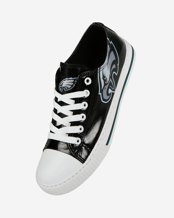 Philadelphia Eagles Womens Team Color Metallic Low Top Canvas Shoes FOCO - FOCO.com