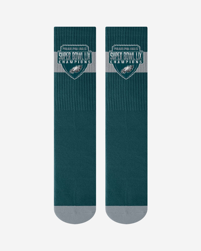 Philadelphia Eagles Super Bowl LIX Champions Mens Printed Big Logo Socks FOCO - FOCO.com