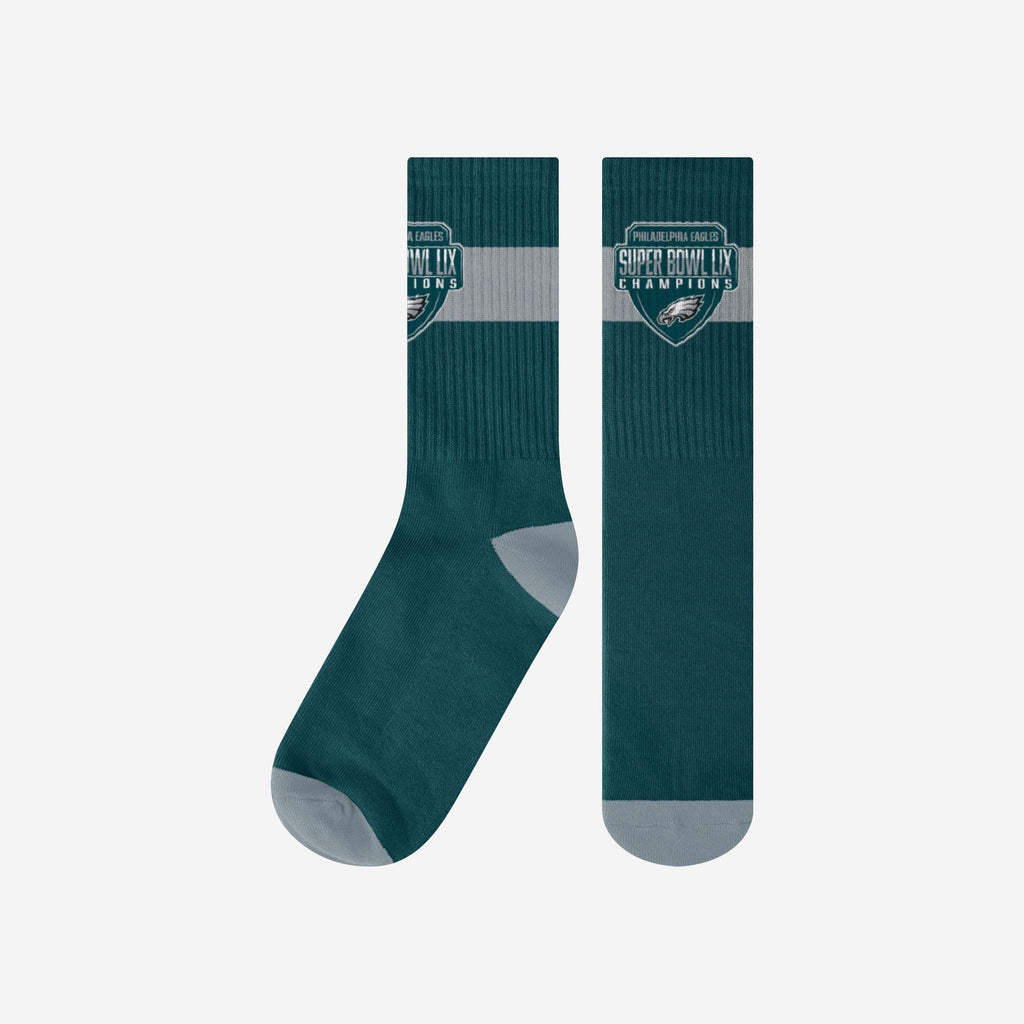 Philadelphia Eagles Super Bowl LIX Champions Mens Printed Big Logo Socks FOCO - FOCO.com