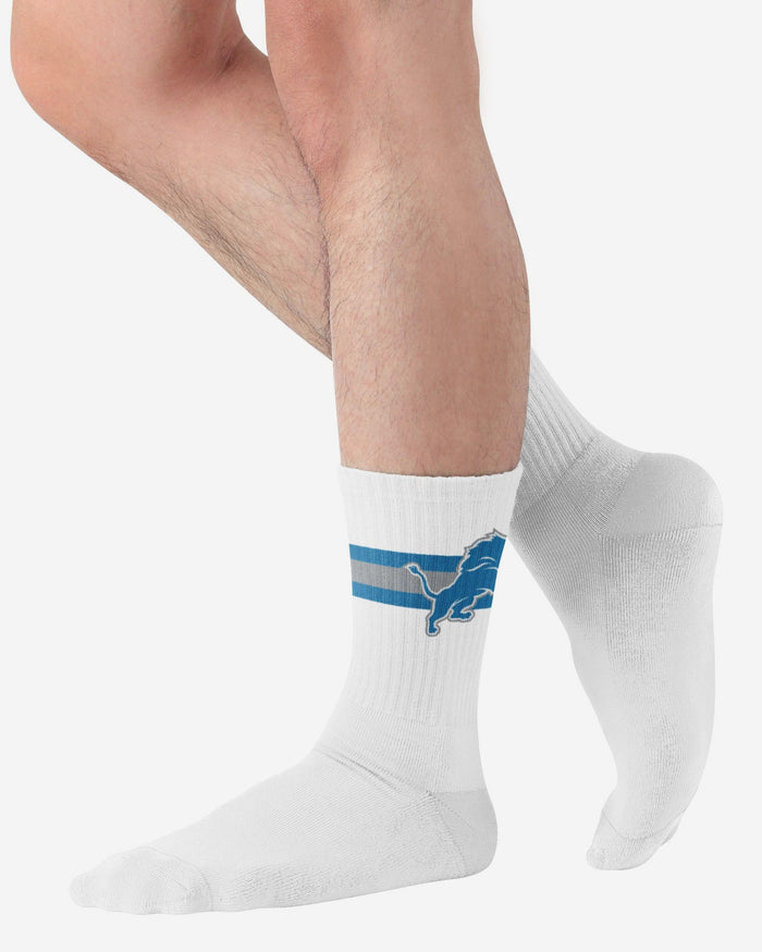 Detroit Lions Primary Logo White Socks FOCO - FOCO.com
